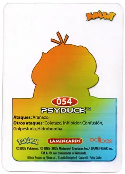 PSYDUCK #054 LAMINCARD COLECCION POKEMON LAMINCARDS 2005 EDIBAS (USADA) - Image 2