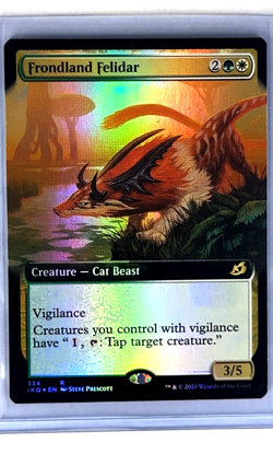 2020 MTG Magic The Gathering IKO Ikoria Extended Art Foil #334 Frondland Felidar - Image 1