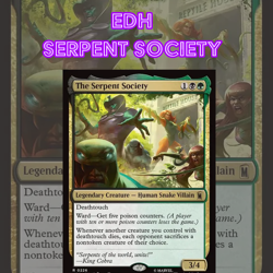 EDH - Serpent Society Deathtouch Tribal, MTG Commander Deck, Marvel, Bracket 2 - Image 1
