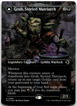 MTG Grub, Storied Matriarch // Grub, Notorious Auntie Lorwyn Eclipsed ECL #289 r - Image 1