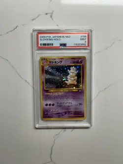 2000 POKEMON JAPANESE NEO #199 SLOWKING-HOLO PSA 9 - Image 1