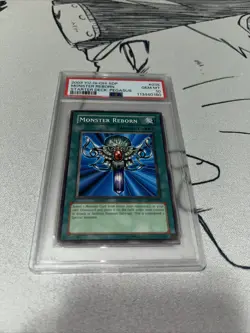 Yugioh 2003 Pegasus Starter Deck Monster Reborn Sdp-035 Psa 10 Pop 1 - Image 1