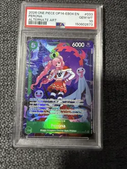 One Piece CCG Perona Alternate Art OP14-033 Azure Sea's Seven PSA 10 GEM MINT 💎 - Image 1