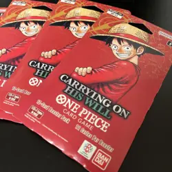 5x ENGLISH One Piece CCG: Carrying On His Will - Sleeved Booster Pack lot OP-13 - Image 2