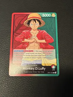 Monkey.D.Luffy OP01-003 PRE-ERRATA One Piece English Romance Dawn NM - Image 1