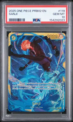 2025 One Piece Prb02 Vol.2 Sanji #119 PSA 10 - Image 1