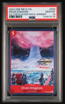 One Piece Drum Kingdom 2024 Championship Winner PSA 10 Top Prize Extremely Rare - Image 1