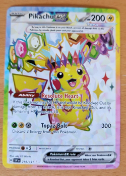 Pokemon Card Surging Sparks Pikachu EX Full Art Ultra Rare 219/191 - Image 1