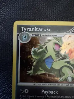 Tyranitar 17/123 Swirl Diamond & Pearl Mysterious Treasures Holo Pokemon LP - Image 3