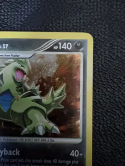 Tyranitar 17/123 Swirl Diamond & Pearl Mysterious Treasures Holo Pokemon LP - Image 4