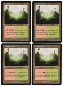 Mossfire Valley x4 4x 2001 Odyssey PLAYSET Colorless Rare Land MTG LP AZ5 - Image 1