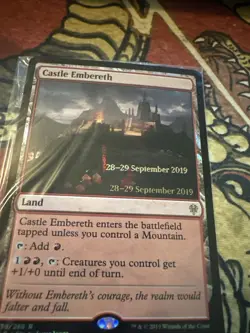 Mtg Magic Card Prerelease Double Stamp Castle Embereth Eldraine Misprint Error - Image 2