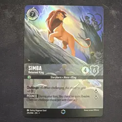 Disney Lorcana TCG Simba Returned King Enchanted 215/204 The First Chapter Holo - Image 1