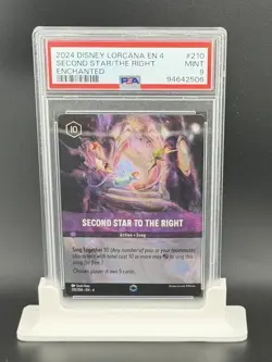 2024 DISNEY LORCANA EN 4-URSULA'S RETURN #210 SECOND STAR TO THE RIGHT PSA 9 - Image 1