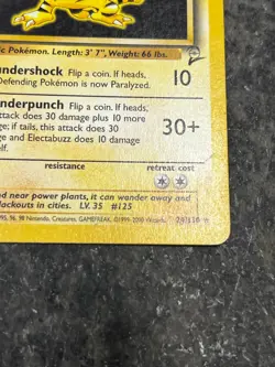Electabuzz 24/130 - Base Set 2 Rare Vintage Pokemon Card LP - Image 3