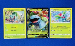 Pokemon 3 Card Set | Full Art Venusaur V, Ivysaur, Bulbasaur | Near Mint - Image 1
