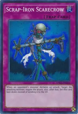 Yu-Gi-Oh Card - SPWA-EN058 - SCRAP-IRON SCARECROW (super rare holo) - NM/Mint - Image 1