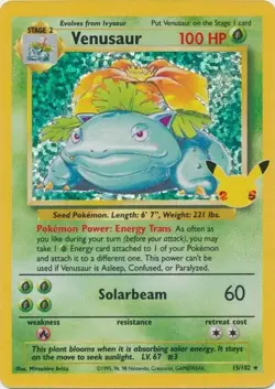 Venusaur Holo Pokemon Celebrations Classic Collection Card 15/102 TCG - Image 1