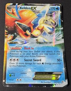 Keldeo EX 45/113 Holo Legendary Treasures Pokemon Card - Image 1