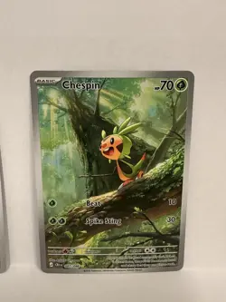 Pokemon TCG Chespin 087/086 Chaos rising x2 Card Lot Perfect Centering - Image 3