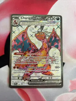 Pokemon Charizard ex Full Art Promo SVP Black Star 056 Holo 330HP English Card - Image 1