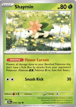 Shaymin 010/182 SV10: Destined Rivals Pokemon Card TCG - Image 1