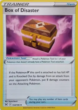 BOX OF DISASTER | UNCOMMON TRAINER ITEM | LOST ORIGIN POKEMON CARD - 154/196 - Image 1