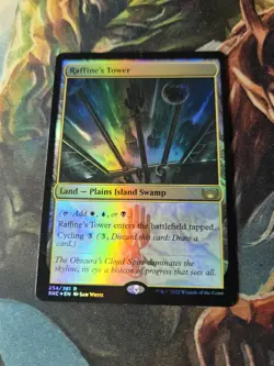 Raffine's Tower Foil Magic Card Streets of New Capenna Rare Card - Image 1