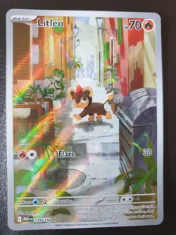 Pokemon TCG - Litleo - Illustration Rare ME01: Mega Evolution 139/132 NM - Image 1
