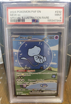 2024 POKEMON PAF EN-PALDEAN FATES SPECIAL ILLUSTRATION RARE #232 MEW EX PSA 9 - Image 3
