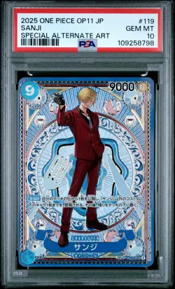 Special Alternate Art Sanji One Piece 2025 OP11 Japanese SP OP06-119 SEC PSA 10 - Image 1