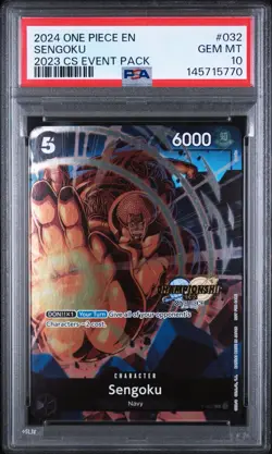 One Piece CCG Sengoku P-032 (2023 CS Event Pack) EN Holo Promo PSA 10 - Image 1