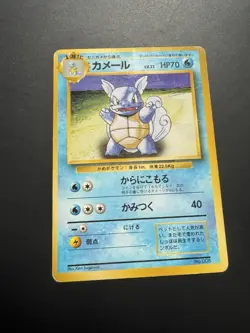 Wartortle #008 Base Set No Rarity Symbol 1st edition Japanese Pokemon Card - Image 1