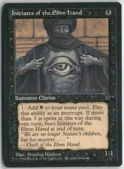 "Initiates Of The Ebon Hand" x4 - Magic The Gathering - Fallen Empires - 4-Card - Image 1