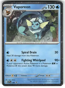 Vaporeon (Cosmos Holo) 168 Holo Promo Scarlet & Violet Promo Pokemon NM - Image 1