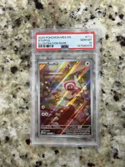 2025 POKEMON MEG EN-MEGA EVOLUTION ILLUSTRATION RARE #154 STUFFUL PSA 10 - Image 1