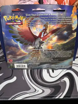 Pokemon Sun & Moon Burning Shadows 3 Booster Pack Blister Pack Cosmog Promo New - Image 2