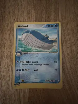 Pokemon Wailord EX Ruby & Sapphire 14/109 Holo Rare 120 HP 2003 Card - Image 1