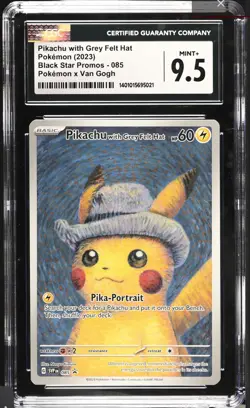Pokemon Pikachu with Grey Felt Hat Van Gogh Full Art Promo SVP EN 085 CGC 9.5 - Image 1