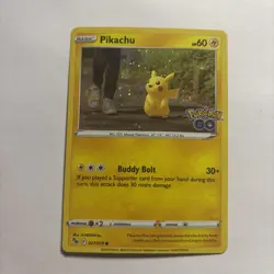 Pikachu 027/078 Pokemon GO Cosmo Holo Rare Pokemon Card TCG 2022 - Image 1