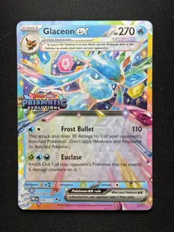 Pokemon: Glaceon ex 026/131 (Prismatic Evolution Stamped) - Image 1