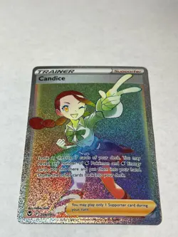 Candice 204/195 Rainbow Rare Silver Tempest Pokemon Holo Near Mint - Image 1