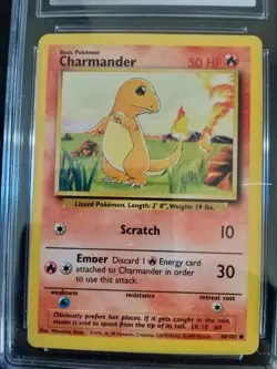 1999 Pokemon Base Set Charmander 46/102 Common CGC 7 Near Mint Vintage WOTC Slab - Image 2