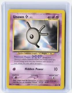 Unown [K] 58/64 Common Neo Revelation Pokemon Near Mint - Image 1