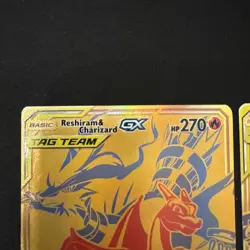 Pokemon TCG Reshiram & Charizard GX SM248, Pikachu & Zekrom GX SM247 Tag Team NM - Image 3