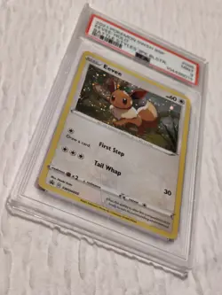2021 Pokemon SWSH Black Star Promo #095 Eevee Holo 3 Pack Blister PSA 9 - Image 2