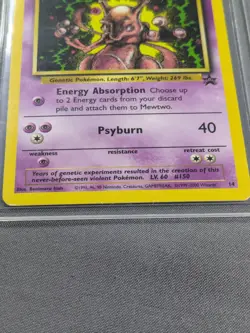 Vintage Pokemon TCG Mewtwo 14 Black Star Promo Psychic Moderately Played English - Image 2