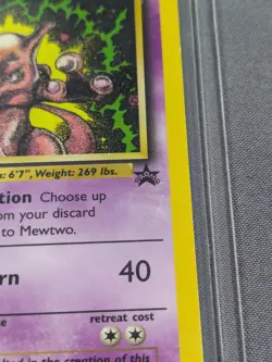 Vintage Pokemon TCG Mewtwo 14 Black Star Promo Psychic Moderately Played English - Image 3