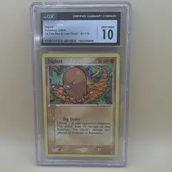 Pokemon Diglett 61/112 EX FireRed & LeafGreen CGC 10 2004 English Regular - Image 1