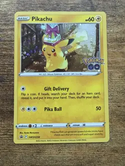 Pikachu SWSH234 POKEMON GO PROMO Authentic Pokemon Card NM - Image 1